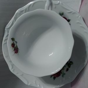 Vintage I.Godinger&Co.Porcelain Cup&Saucer Set multicolors.